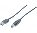 Exertis Connect - USB-Kabel - USB (M) Zu USB Typ B (M) - USB2.0 - 5,0m - Grau (532514)