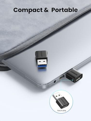UGREEN USB to USB C Adapter 3Pack, 10Gbps USBC Female to USBA Male Adapter Type C Charge Converter for iPhone 16 15 14 13 Plus Pro Max,iPad Air Mini 6