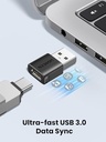 UGREEN USB to USB C Adapter 3Pack, 10Gbps USBC Female to USBA Male Adapter Type C Charge Converter for iPhone 16 15 14 13 Plus Pro Max,iPad Air Mini 6