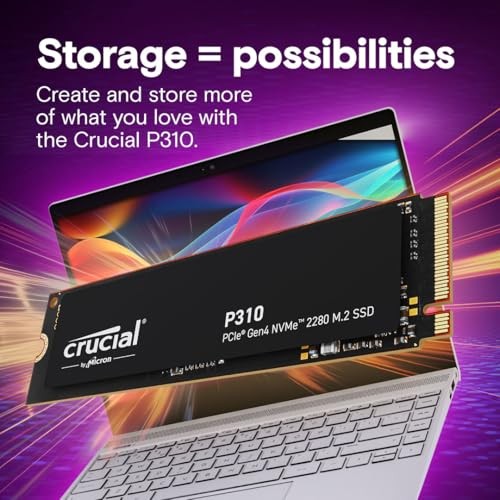 Crucial P310 SSD 1To PCIe Gen4 NVMe M.2 2280