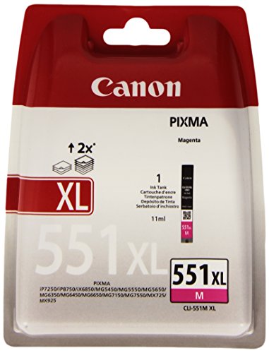 Canon 6445B004 (551 MXL) Ink Cartridge Magenta, 680 Pages, 11ml