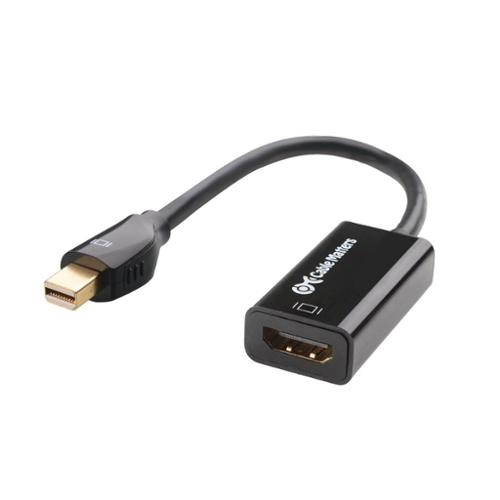 Cable Matters Mini DisplayPort Thunderbolt 2 Port Compatible to HDMI Male to Female Adapter in Black