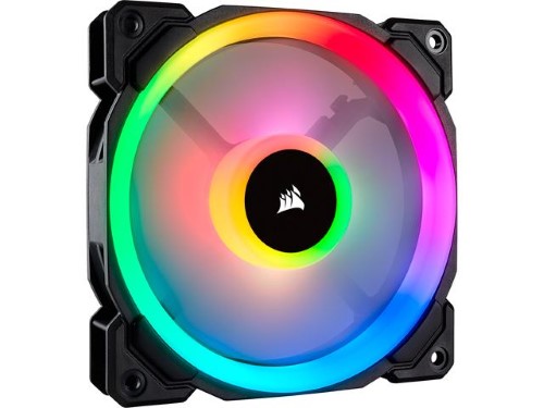 Corsair LL Series CO-9050071-WW LL120 RGB, 120mm Dual Light Loop RGB LED PWM Fan, Single Pack