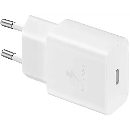 Charger USB-C Power Delivery 15W and Cable USB-C Original Samsung White