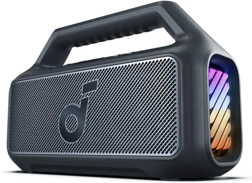 Soundcore Enceinte Bluetooth puissante Boom 2, Son de 80 W avec Caisson de Basse et BassUp 2.0, 24h, IPX7, USB-C, Bluetooth 5.3, Enceinte Portable