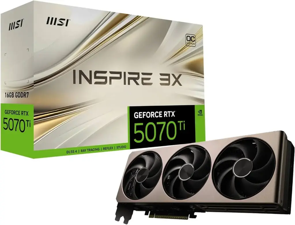 MSI NVIDIA GeForce RTX 5070 Ti 16G Inspire 3X OC