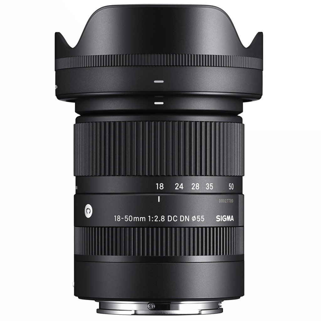  Objectif Sigma 18-50 mm f/2,8 DC DN contemporain pour monture Sony E avec filtre CPL et pack d'accessoires, noir