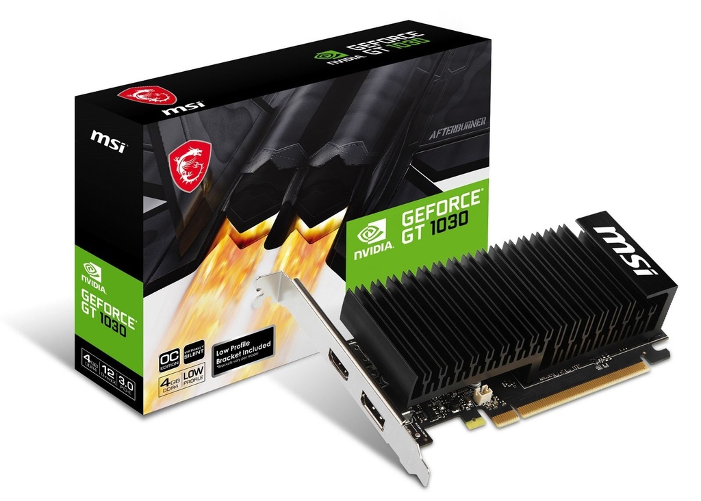 MSI GT1030 4GHD4 LP OC             4GB GDDR4 HDMI DP Passiv