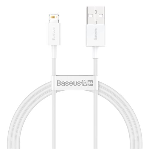 Baseus Superior Series Fast Charging Data Cable USB to IP 2.4A 1m / Blanc