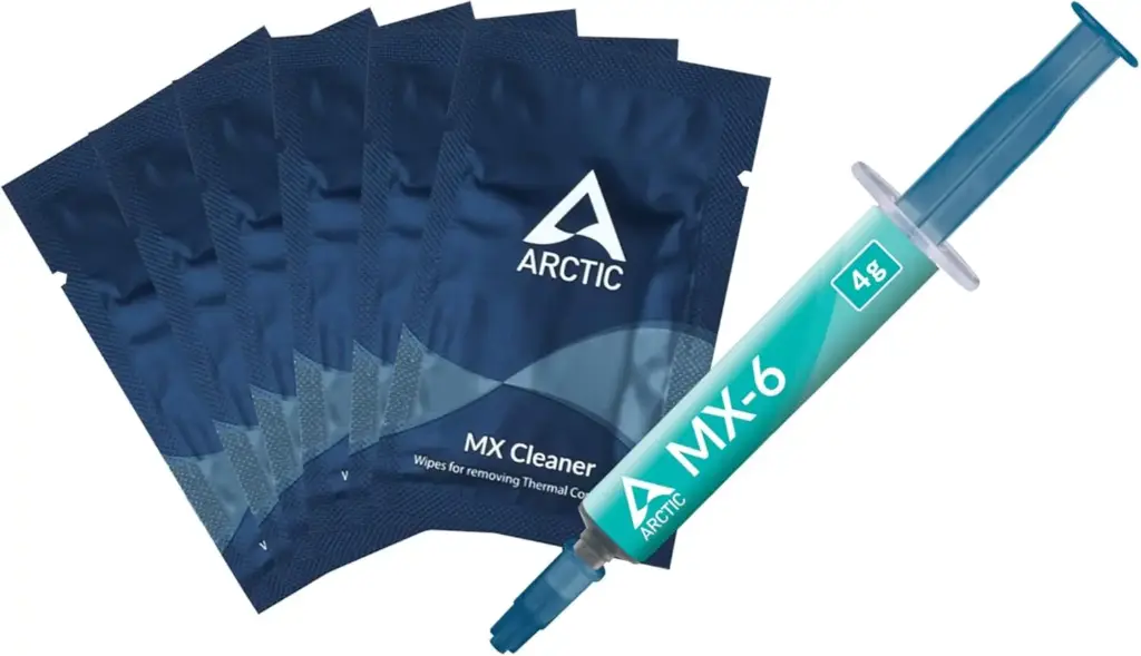 ARCTIC MX-6 (4 g, INCL. 6 MX Cleaner) - Ultime Performance Thermal Paste pour CPU, Consoles, Cartes Graphiques, Ordinateurs Portables, Pâte Thermique, Très Haute conductivité Thermique