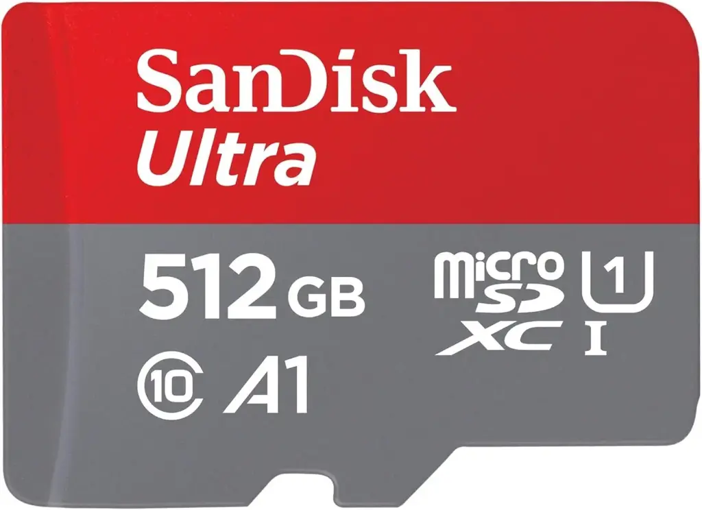 SanDisk Ultra microSDXC + adaptateur SD 512 Go Video Full HDD, jusqu'à 150 Mo/s, UHS-I, La performance A1, V10,Class 10, U1