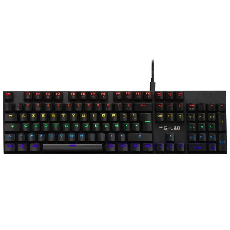 G-LAB CLAVIER GAMING MECANIQUE CARBON RGB + REPOSE POIGNET