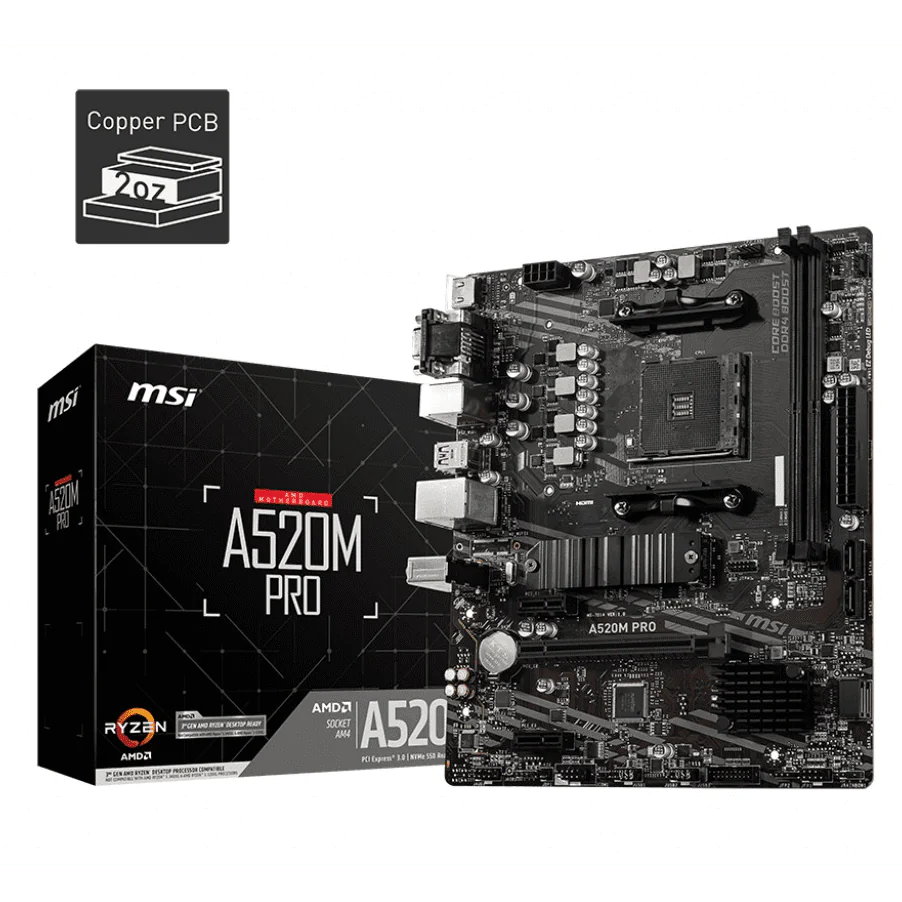 Carte mère A520M PRO AMD/AM4/ micro ATX