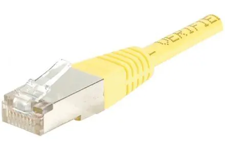 [842301] Cordon patch RJ45 FTP CAT6 cuivre 250MHz couleur JAUNE 3 mètres
