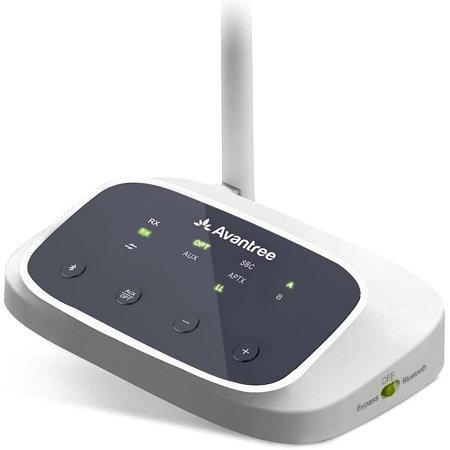 [BTTC-500-W-D] Avantree Oasis B Bluetooth 5.0 Transmitter Receiver for TV  Long Range Audio Adapter for 2 Headphones