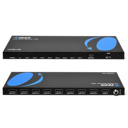 [850008956867] OREI 4K / 8 Out HDMI Splitter/ Hdmi 2.0, HDCP 2.2, 18 Gbps, 4K @ 60Hz HDMI 