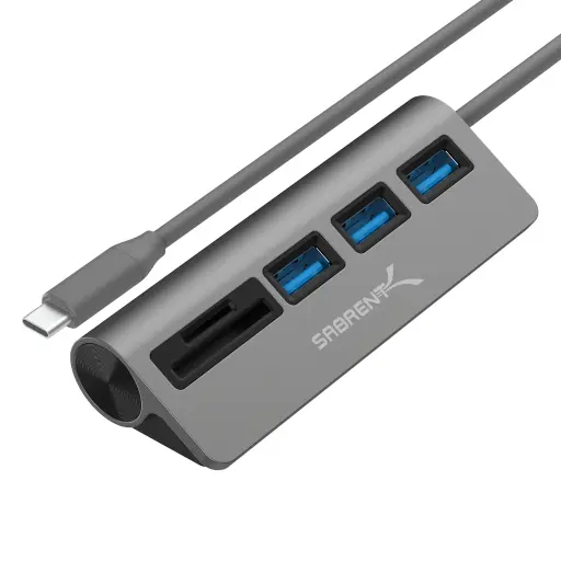 [60841964800963] SABRENT 3-PORT USB 3.0 HUB WITH SD/MICRO