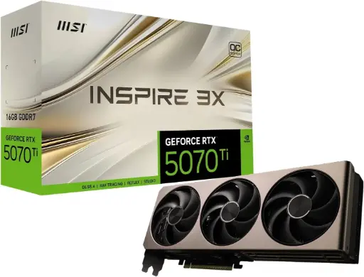 [G507T-16I3C] MSI NVIDIA GeForce RTX 5070 Ti 16G Inspire 3X OC