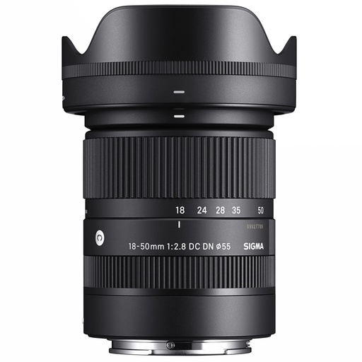  Objectif Sigma 18-50 mm f/2,8 DC DN contemporain pour monture Sony E avec filtre CPL et pack d'accessoires, noir