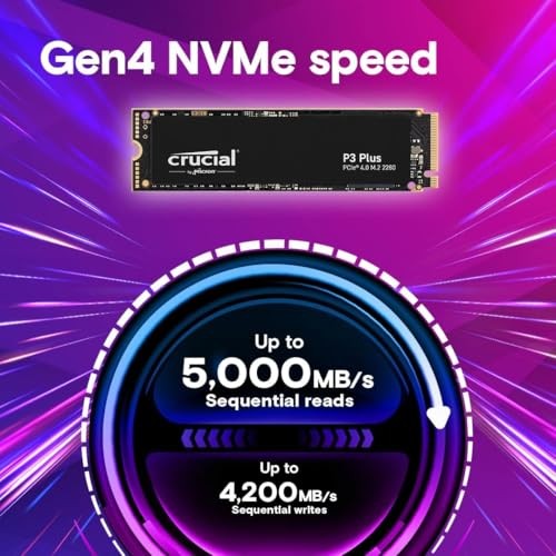 [CT4000P3PSSD801] Crucial P3 Plus SSD 4To PCIe Gen4 NV