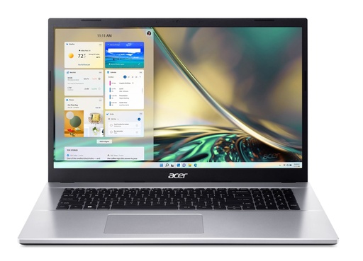 [NX.K9YEF.00J] Acer Aspire 3 A317-54 - Intel Core i3 - 1215U :Win 11 Home, UHD Graphics, 16 Go RAM, 512 Go SSD, 17.3" IPS 1920 x 1080 (Full HD), Wi-Fi 5, Argent pur, clavier : Français
