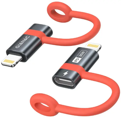 GIANAC Adaptateur USB C vers Lightning, 36W Adaptateur Lightning USB C Charge Rapide / OTG/Audio