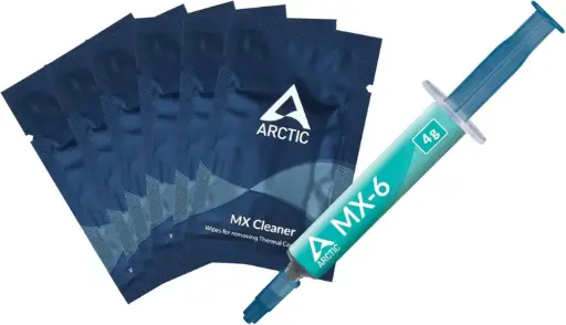 ARCTIC MX-6 (4 g, INCL. 6 MX Cleaner) - Ultime Performance Thermal Paste pour CPU, Consoles, Cartes Graphiques, Ordinateurs Portables, Pâte Thermique, Très Haute conductivité Thermique