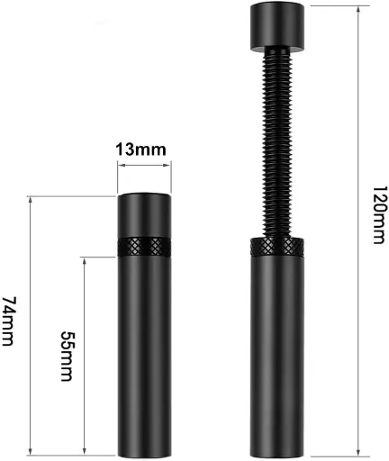 Support Carte Graphique Aluminium (30mm-50mm) - (50mm-80mm) - (74mm-120mm) Blanc Ou Noir