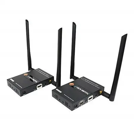 J-tech Digital 2x2 Wireless Multi-channel Hdmi Matrix/extender up to 45m (150ft) 1080p with Ir and Remote Control [jtech-wex-22d]