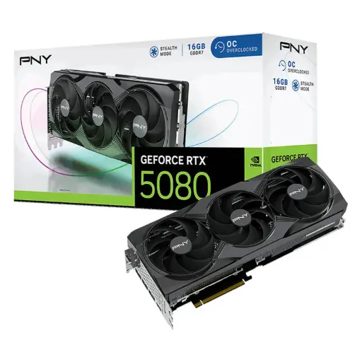 [VCG508016TFXXPB1-O] PNY GeForce RTX 5080 16GB Overclocked Triple Fan